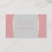 バラ金ゴールドグリッターリップメイクアップアーティストエレガント 名刺 (裏面)