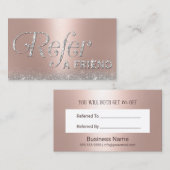 バラ金ゴールドグリッタールクスタイポグラフィサロン参照 紹介カード (正面/裏面)