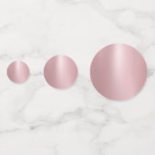 バラ金ゴールドグリッタールックエレガント空白のテンプレート コンフェッティ (裏面)