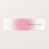 バラ金ゴールドグリッタールックモダンエレガントテンプレート 名刺 (外部フラット)