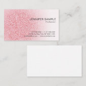 バラ金ゴールドグリッタールックモダンエレガントテンプレート 名刺 (正面/裏面)