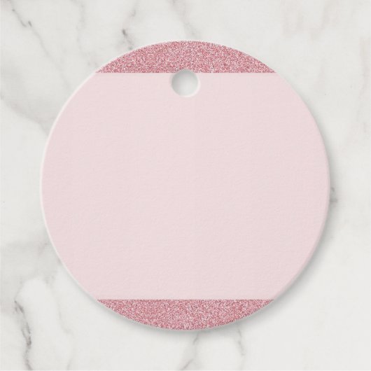 バラ金ゴールドグリッタールック空白のテンプレートエレガント フェイバータグ (正面)