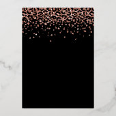 バラ金ゴールドグリッターレオパードグラムブラック30th誕生日 箔招待状 (裏面)