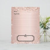 バラ金ゴールドグリッターレシピクックブックページ挿入 (スタンド正面)