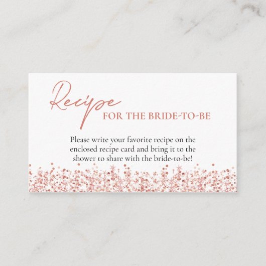 バラ金ゴールドグリッターレシピ エンクロージャーカード (正面)