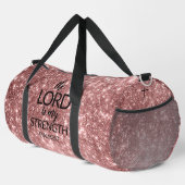 バラ金ゴールドグリッター主は私の強度ジムバッグ ダッフルバッグ (右コーナー)