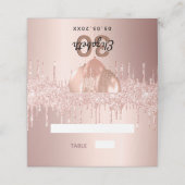 バラ金ゴールドグリッター乾燥赤面バルーン誕生日 プレイスカード (外部開封)