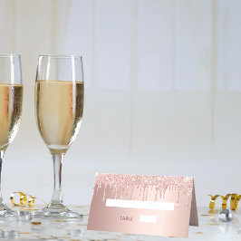 バラ金ゴールドグリッター乾燥赤面バルーン誕生日 プレイスカード