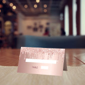 バラ金ゴールドグリッター乾燥赤面モノグラムイニシャル プレイスカード