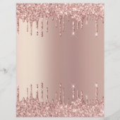 バラ金ゴールドグリッター事業用書簡テンプレート レターヘッド (裏面)