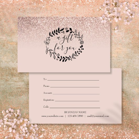 バラ金ゴールドグリッター事業許可証 ノートカード