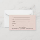 バラ金ゴールドグリッター事業許可証 ノートカード (裏面)