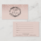 バラ金ゴールドグリッター事業許可証 ノートカード (正面/裏面)