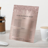 バラ金ゴールドグリッター価格表 台座サイン (インサイチュ)