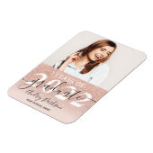 バラ金ゴールドグリッター光グラデーションの卒業 マグネット (左側)