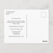 バラ金ゴールドグリッター再開放サロンCOVID安全性 ポストカード (裏面)