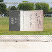 バラ金ゴールドグリッター再開放サロンCOVID安全性 横断幕 (インサイチュ)