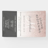 バラ金ゴールドグリッター再開放サロンCOVID安全性 横断幕 (横)