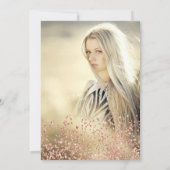 バラ金ゴールドグリッター写真赤面クラウンティアラ甘い16 招待状 (裏面)