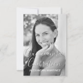 バラ金ゴールドグリッター写真 – キンセアニェラお祝い 招待状 (正面)