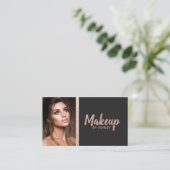 バラ金ゴールドグリッター写真 名刺 (スタンド正面)