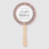 バラ金ゴールドグリッター卒業スクールクラス写真 ハンドファン (正面)