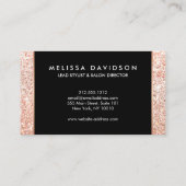 バラ金ゴールドグリッター及びグラマー美しい 名刺 (裏面)