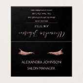 バラ金ゴールドグリッター及びスパークルアイラッシュ伸張 名刺 (外部フラット)