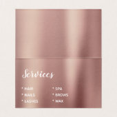 バラ金ゴールドグリッター及びスパークルアイラッシュ伸張 名刺 (内部フラット)