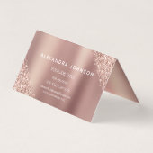 バラ金ゴールドグリッター及びスパークルアイラッシュ伸張 名刺 (裏面)