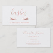 バラ金ゴールドグリッター及びスパークルアイラッシュ伸張 名刺 (正面/裏面)