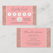 バラ金ゴールドグリッター及びスパークルガーリーロイヤリティパンチ ロイヤリティカード (正面/裏面)