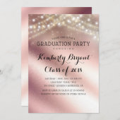 バラ金ゴールドグリッター及びスリリングライト卒業 招待状 (正面/裏面)
