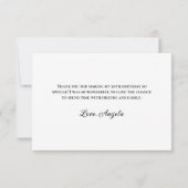 バラ金ゴールドグリッター及びフォイル50誕生日 サンキューカード (裏面)