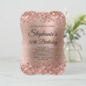 バラ金ゴールドグリッター及びホイファンシール 招待状 (スタンド正面)