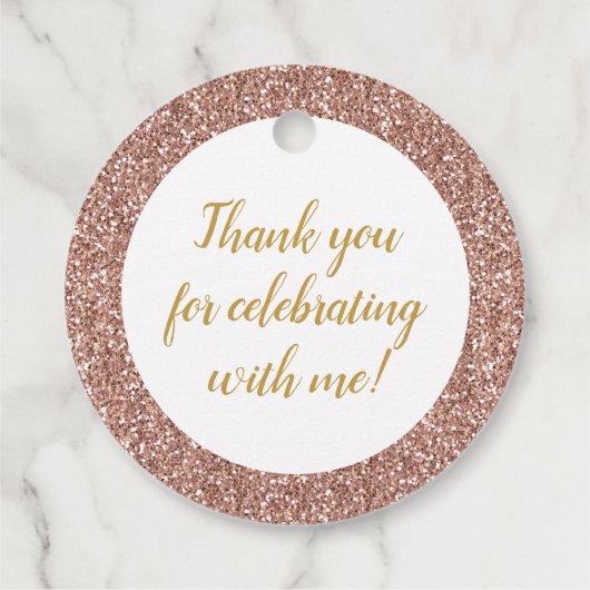 バラ金ゴールドグリッター名ピンクスウィート16 フェイバータグ (裏面)