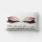 バラ金ゴールドグリッター名メイクアップラッシュ美しい ランバークッション (裏面)