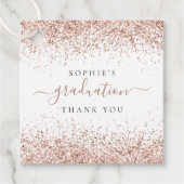 バラ金ゴールドグリッター名卒業ありがとう フェイバータグ (正面)