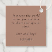 バラ金ゴールドグリッター名年齢誕生日ありがとう フェイバータグ (裏面)