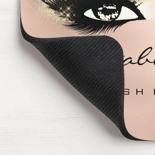 バラ金ゴールドグリッター名美しいまばたきメイクアップ マウスパッド (コーナー)