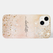 バラ金ゴールドグリッター名 Case-Mate iPhoneケース (裏面 (横))