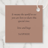 バラ金ゴールドグリッター名Twenty First Thank You フェイバータグ (裏面)