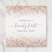 バラ金ゴールドグリッター名Twenty First Thank You フェイバータグ (正面)