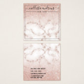 バラ金ゴールドグリッター大理石イヤリングディスプレイカード (正面&裏面)