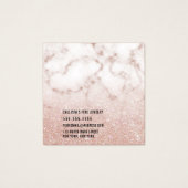 バラ金ゴールドグリッター大理石イヤリングディスプレイカード (裏面)