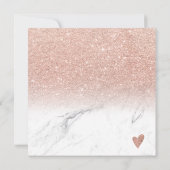 バラ金ゴールドグリッター大理石ギフト証明書ロゴ (裏面)