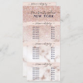 バラ金ゴールドグリッター大理石グラデーションサロン価格表 (正面/裏面)