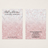 バラ金ゴールドグリッター大理石シックイヤリングディスプレイ (正面&裏面)