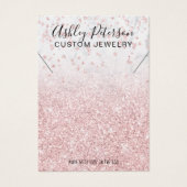 バラ金ゴールドグリッター大理石シックイヤリングディスプレイ (正面)