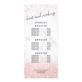 バラ金ゴールドグリッター大理石スパークル紙吹雪価格 ラックカード (裏面)